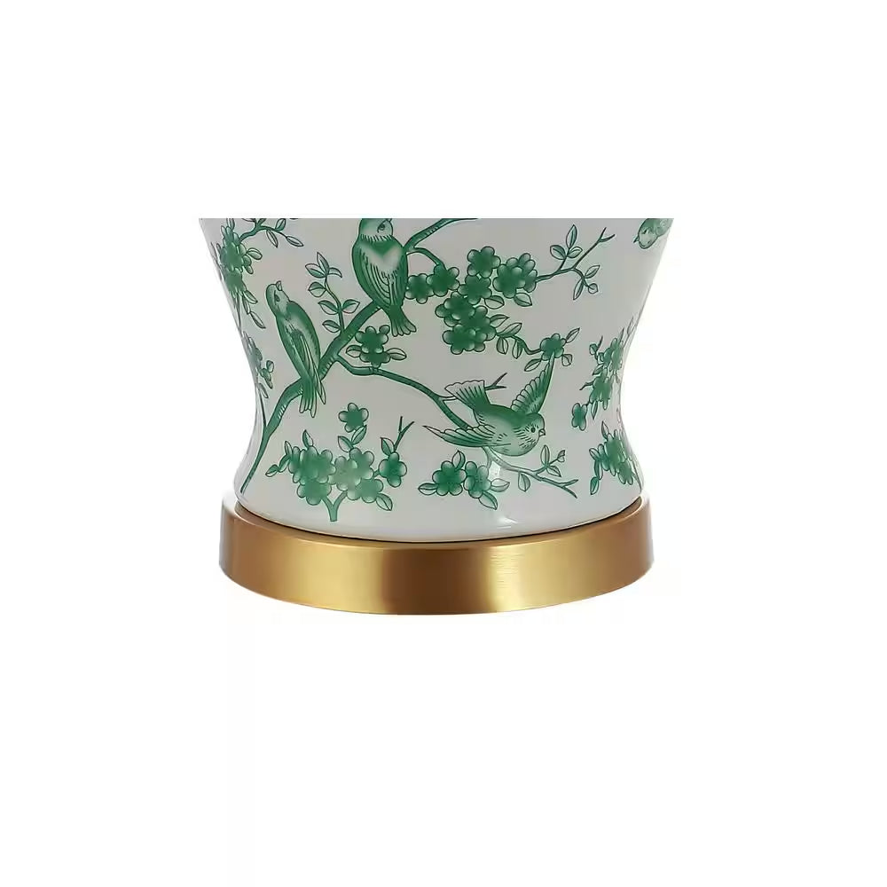 Penelope 22 In. Green/White Chinoiserie Classic LED Table Lamp