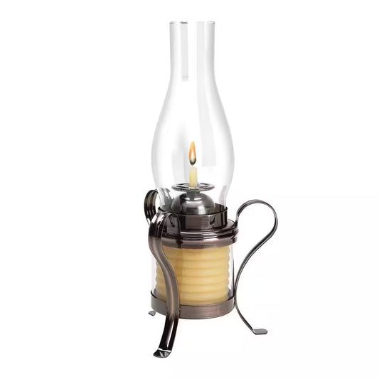 40 Hour Coil Candle with Hurricane Lamp
